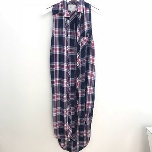 Rails Jordyn sleeveless plaid tunic